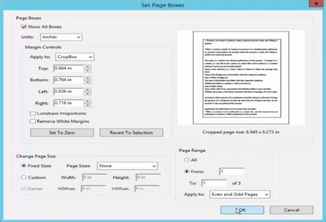adobe acrobat page size